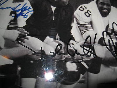 Pittsburg Steel Curtain Autographed by Holmes,White,Greenwood,Green Framed GAI