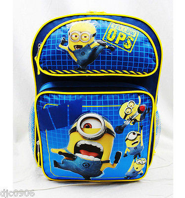 Despicable Me 2 Minions Minion Jerry Stuart School 16" Backpack & Lunch Box-New!