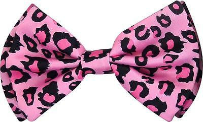 LIGHT PINK LEOPARD PRINT ADJUSTABLE BOWTIE/LEOPARD PRINT BOW TIE-NEW GIFT BOX!