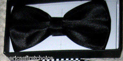 MEN Bow Tie Tuxedo Classic BLACK BowTie Adjustable PreTied Bow Tie-New ikn Box!2