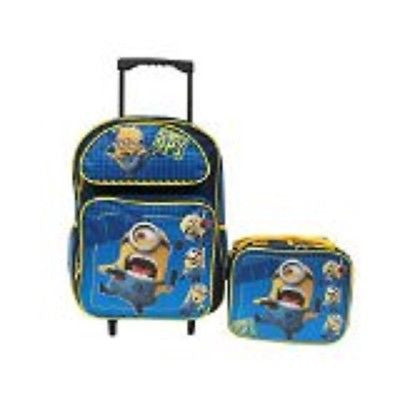 Despicable Me Minions 2 Jerry Stuart School 16" Rolling Backpack & Lunch Box