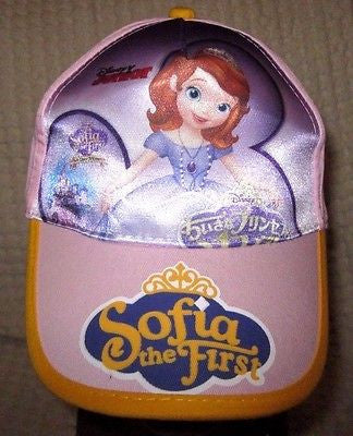 Disney Kids Girls Pink Sofia the First Princess Pink Adjustable Baseball Cap-VE3