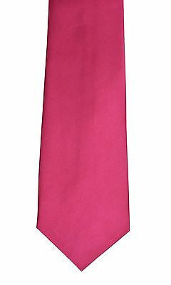 Unisex Hot Pink Silk Feel Neck tie 56" L x 3" W-Pink Tie-Hot Pink NeckTie-New