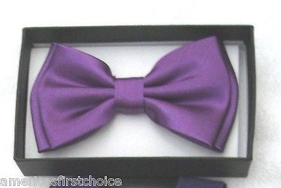 SHINY PURPLE TUXEDO ADJUSTABLE  BOW TIE BOWTIE-NEW IN GIFT BOX!PURPLE BOW TIE