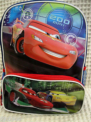 Disney Pixar The Cars McQueen and Friends Racing 12" Backpack Book Bag-New!