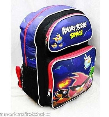 Angry Birds Space Blue School 16" Backpack Back Pack! Angry Birds Backpack-New