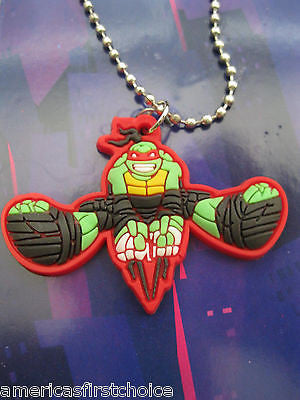 Teenage Mutant Ninja Turtles Raphael Charm Dog Tag Necklace-New in Package!