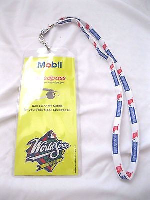 1998 World Series Yankees vs. Padres 15" Mobile lanyard  with ID Holder-New!