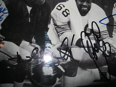 Pittsburg Steel Curtain Autographed by Holmes,White,Greenwood,Green Framed GAI