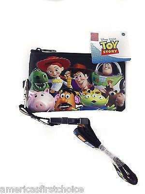 DISNEY TOY STORY BLACK LANYARD WITH DETACHABLE COIN POUCH/WALLET/PURSE-NEW! V2