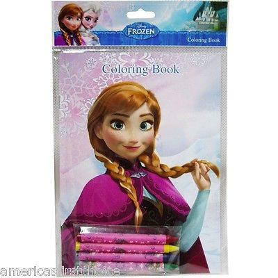 Disney Frozen (4 different designs) Anna Coloring Book & Crayons-New in Package!