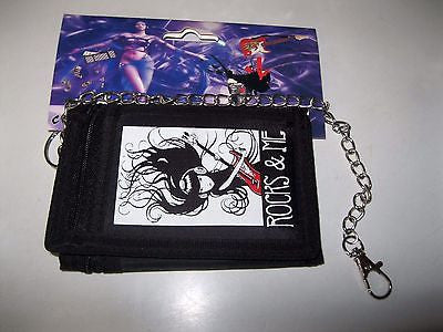 Rocks&Me Girl with Red Electric Guitar Wallet Unisex Men's 4.5" x 3" W-New!
