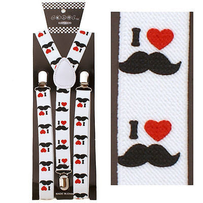 I love my Mustache Design Stache SUSPENDERS Y-Back Adjustable Suspenders-New!