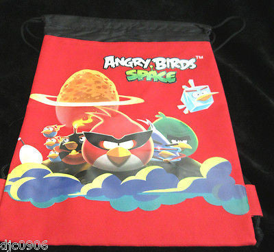 ANGRY BIRDS SPACE RED DRAWSTRING BAG BACKPACK TRAVEL STRING  BAG-ROVIO-NEW!!