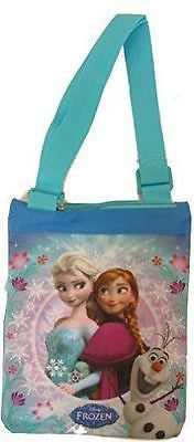 Large Disney Frozen Elsa Anna Olaf Blue Shoulder Purse Bag/Messenger Bag-New!