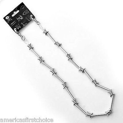 12" SILVER BARBWIRE WALLET JEAN CHAIN HIP HOP PUNK KEYCHAIN-NEW WITH TAGS!