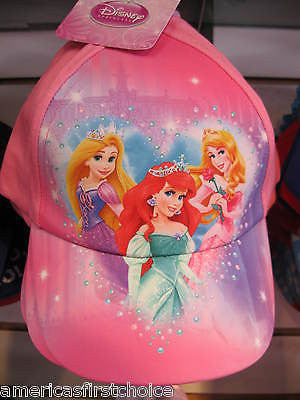 Disney Princess with Pink Bow Screen Print Adjustable Baseball Cap/Hat-New!