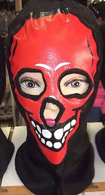 Beanie Full Face Smiling Skeleton Skull face mask costume halloween attire-New!