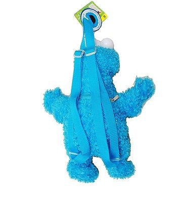 Sesame Street Blue Cookie Monster 14 " Plush Backpack Tote- NEW with Tags!