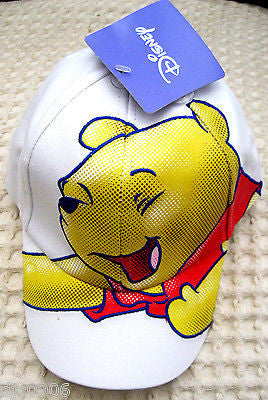 Disney Winnie the Pooh Embroidery Boys Girls White Baseball Cap-New with Tags!