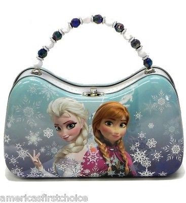 Disney Frozen Anna & Elsa Scoop All in One Tin Purse Carry Case-Brand New!!!