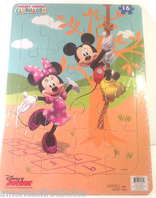 DISNEY MICKEY MOUSE+MINNIE MOUSE 16 PIECE JIGSAW PUZZLE BOARD-NEW&FACTORY SEALED