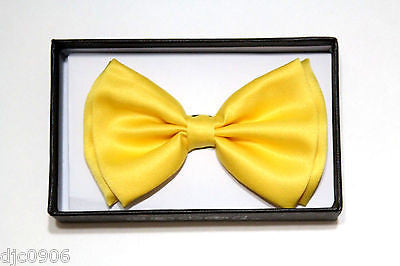 Unisex YELLOW Tuxedo Classic BowTie Neckwear Adjustable Strap Bow Tie-New