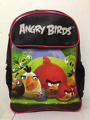 Angry Birds & Piggies School 16" Backpack Back Pack! Angry Birds Backpack-New