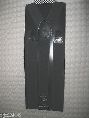 Red Black White Leopard Adjustable Bowtie&Black Adjustable Suspenders Combo-New!