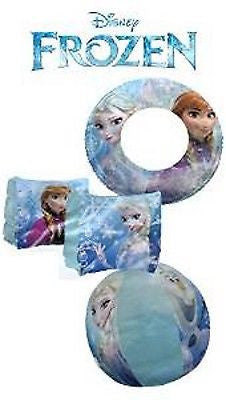 Disney Frozen Olaf &Elsa 20" Inflatable Beach Ball,Floating Arm Floats,&Goggles
