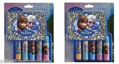 Disney Frozen 6 Count Fruity Flavor Lip Gloss Set Olaf, Anna, and Elsa-New!