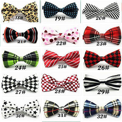 BLOOD SPLATTERED WHITE  ADJUSTABLE  BOW TIE LOT OF 24-NEW IN GIFT BOXES!