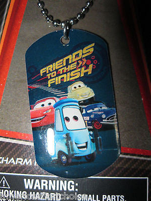 Disney Kids The Cars Friends to the Finish line Dog Tag Necklace PARTY FAVORS