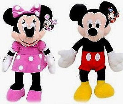 DISNEY 17" MICKEY MOUSE & MINNIE MOUSE COMBO PLUSH TOY-LICENSED STUFFED TOY