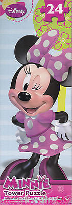 DISNEY MINNIE MOUSE 24 PIECE JIGSAW TOWER PUZZLE 5" X 18.8"-BRAND NEW IN BOX!