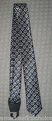 Unisex Black White FLEUR DE LIS NEW ORLEANS SAINTS LOGO Neck tie-New!!!