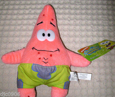 SpongeBob + Patrick Star Fish 7" Plush Doll Soft Stuffed Toy Figures Combo-New!