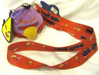 Rovio Thick Red Angry Birds Lanyard/Landyard ID Holder Keychain-New with Tags!