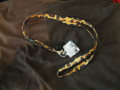 Thin Leopard Design 15" lanyard MP3 Holder ID Holder-Leopard Lanyard-Brand New!