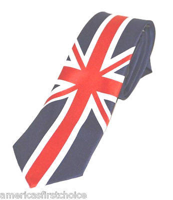 British English England Flag Red,White,Blue Unisex Men's Tie Necktie 57" Lx3" W