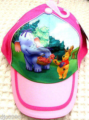 Disney Winnie the Pooh Screen Print  Boys Girls Pink Baseball Cap-New with Tags!