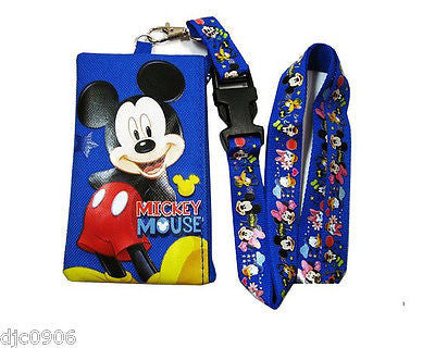 DISNEY MCQUEEN TATER BLUE AND RED LANYARD WITH DETACHABLE COIN POUCH/WALLET-NEW