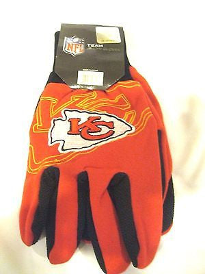 Chiefs with Raised Team Logo Licensed NFL Sport Utility Gloves-New with Tags!