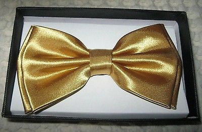 Shiny Gold Adjustable Adjustable Tuxedo Pre-Tied Strap Bow Tie -Gold Adjustable Bow Tie-New!