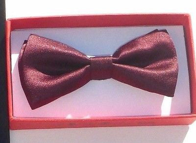 Kids Boys Girls Burgundy Maroon Adjustable Bow Tie-New in Gift Box! version2
