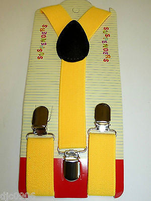 Mustard Yellow Kids Boys Girls Y-Style Back Adjustable suspenders-New in Package