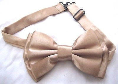Champaign Beige Adjustable Adjustable Tuxedo Bow Tie -Bronze Adjustable Bow Tie