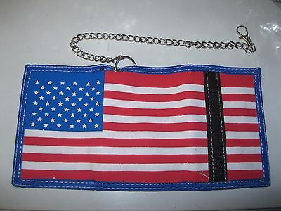 American Flag Canvas Wallet Unisex Men's 4.5" x 3" W-New in Package!Styles vary