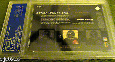 Michael Vick RC 2001 Upper Deck Ovation ROOKIE Jersey Graded PSA8-Falcons RC QB