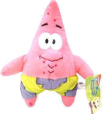 Nick Jr. Pink Patrick Star Fish 10" Plush Doll Soft Stuffed Toy Figure-New w/Tag